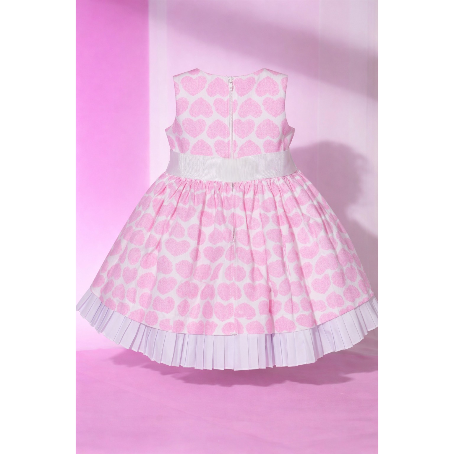 Mademoiselle Charlotte Couture Size 2 Toddler Girl's Heart Summer Pink Dress — image 6 of 7
